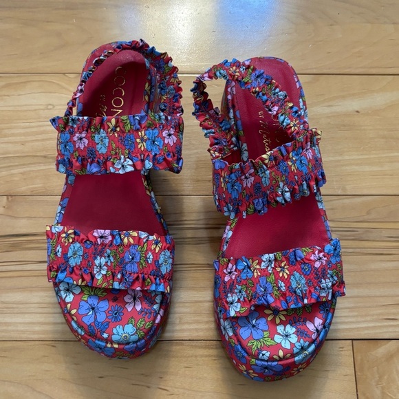 Coconuts by Matisse Platform Casual Sandals Mid Heel 2-3" Womens Size 7 Floral - Picture 3 of 7